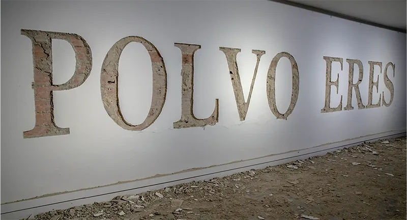 Polvo eres — General view of the wall carving