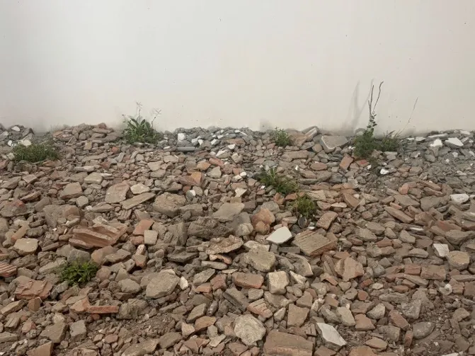 Polvo eres — Final view of the installed work